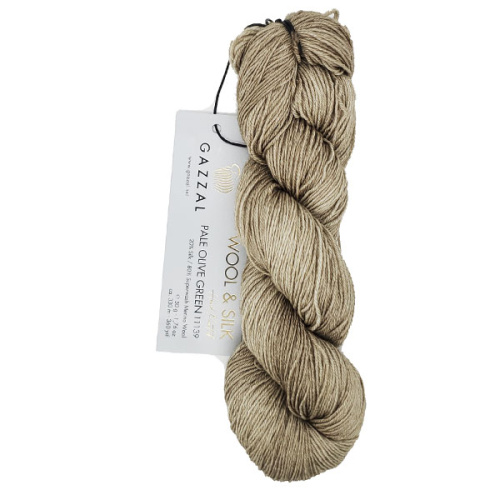  Пряжа Gazzal Wool & Silk 11139 - бледно-оливковый