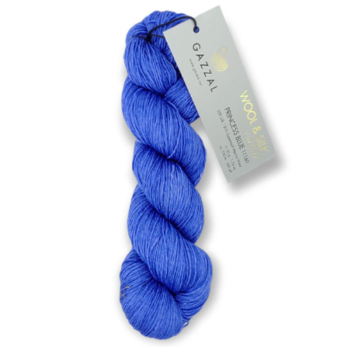 Пряжа Gazzal Wool & Silk 11160 - королевский синий