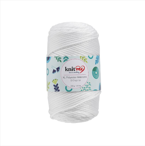 XL Polyester Makrome (XL Полиэстер Макраме) Knit Me 1601 - белый