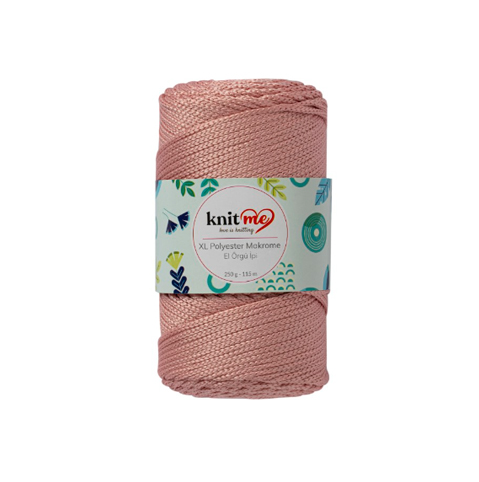 XL Polyester Makrome (XL Полиэстер Макраме) Knit Me 1642 - пыльная роза