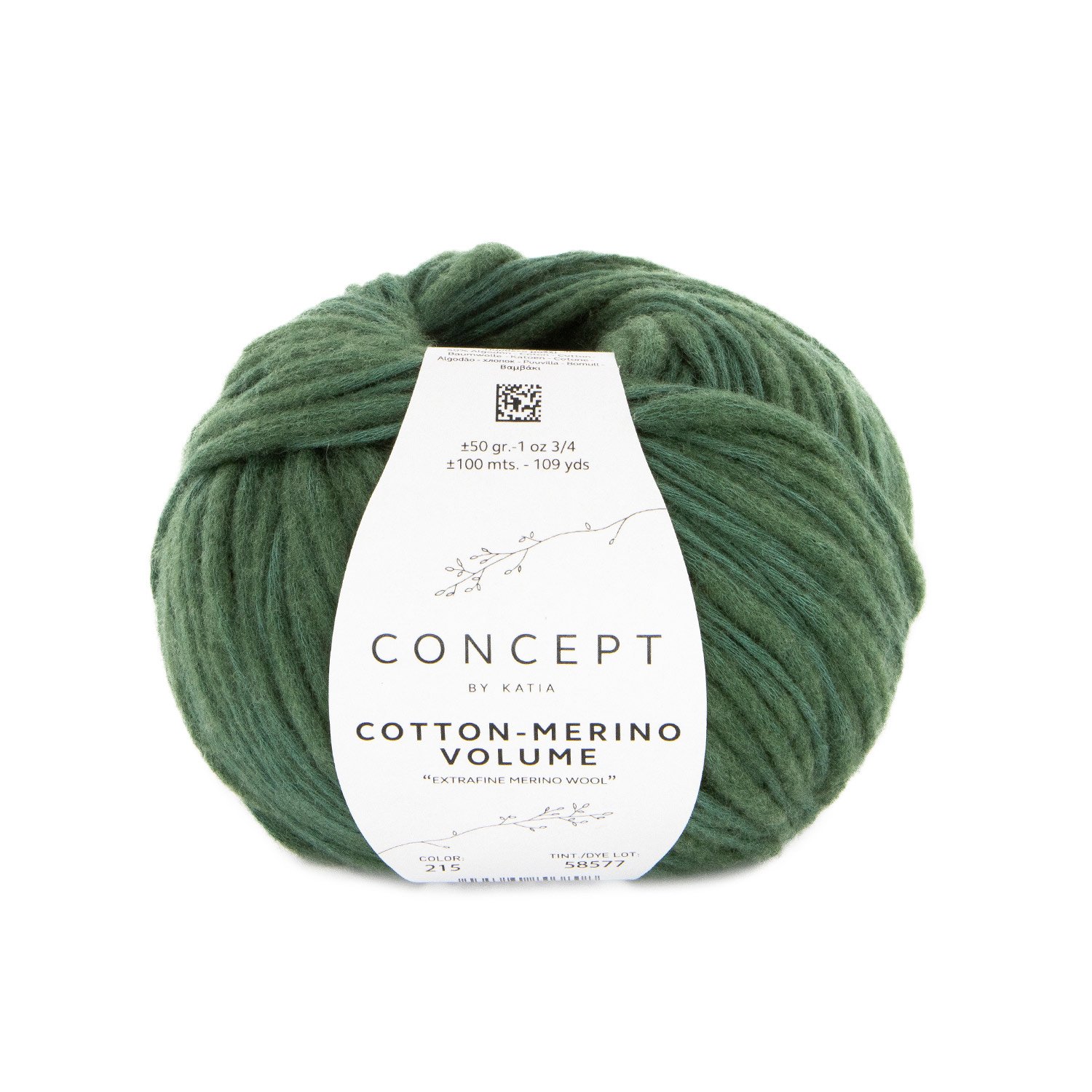 KATIA CONCEPT COTTON-MERINO VOLUME 215 - сосновый зеленый