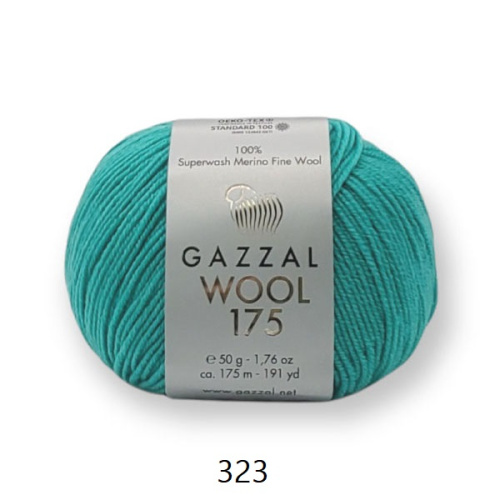 Gazzal Wool 175 (ГАЗАЛ ВУЛ 175) 323 - бирюзовый