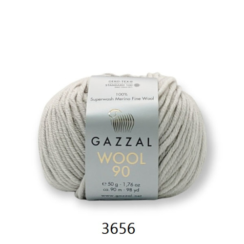 GAZZAL WOOL 90 ( ГАЗЗАЛ ВУЛ 90) 3656 - серый