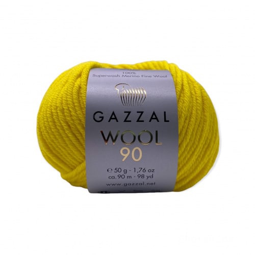  GAZZAL WOOL 90 ( ГАЗЗАЛ ВУЛ 90) 3665 - пыльный жёлтый