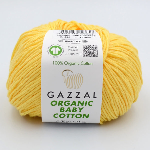 Gazzal Organic Baby Cotton ( Газзал Органик бэби коттон ) 446 - желтый