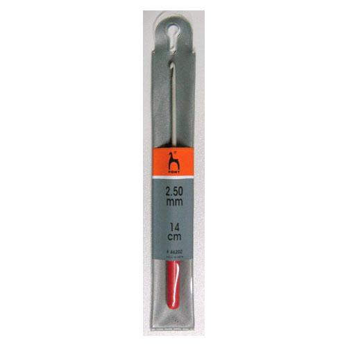46202 PONY Крючок вязальный 2,50 мм/14см, алюминий, с пластиковой ручкой купить по выгодной цене в Беларуси