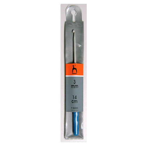46203 PONY Крючок вязальный 3,00 мм/14см, алюминий, с пластиковой ручкой заказать по выгодной цене в Минске