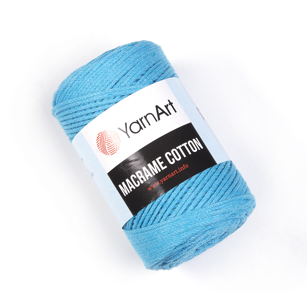Macrame Cotton YarnArt( МАКРАМЕ КОТТОН ЯРНАРТ)763 - бирюзово голубой