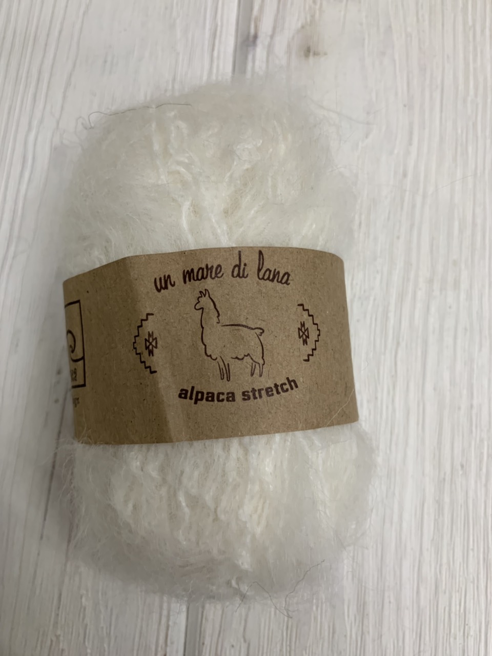 Alpaca Stretch Wool Sea (Альпака Стрейч Море шерсти) 01 - белый купить в Минске