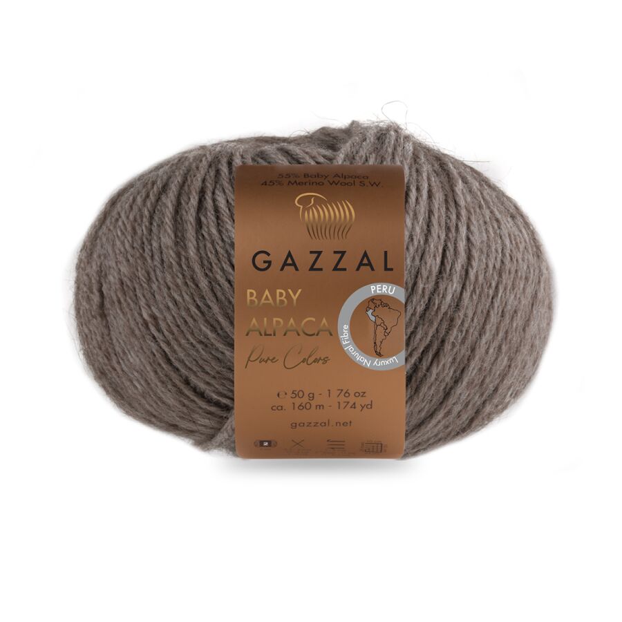 BABY ALPACA PURE COLOR 50( БЭБИ АЛЬПАКА ПУР КОЛОР 50 ) 6454 -СЕРО-БЕЖЕВЫЙ