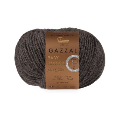BABY ALPACA PURE COLOR 50 (БЭБИ АЛЬПАКА ПУР КОЛОР 50) 6461 - ГОРЬКИЙ ШОКОЛАД