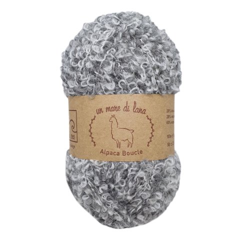 ALPACA BOUCLE WOOL SEA (АЛЬПАКА БУКЛЕ ВУЛ СИ) - 08 светло-серый меланж