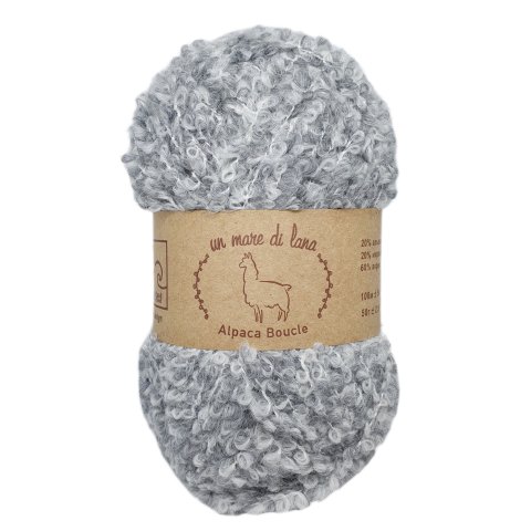 ALPACA BOUCLE WOOL SEA (АЛЬПАКА БУКЛЕ ВУЛ СИ) 96 - серый меланж