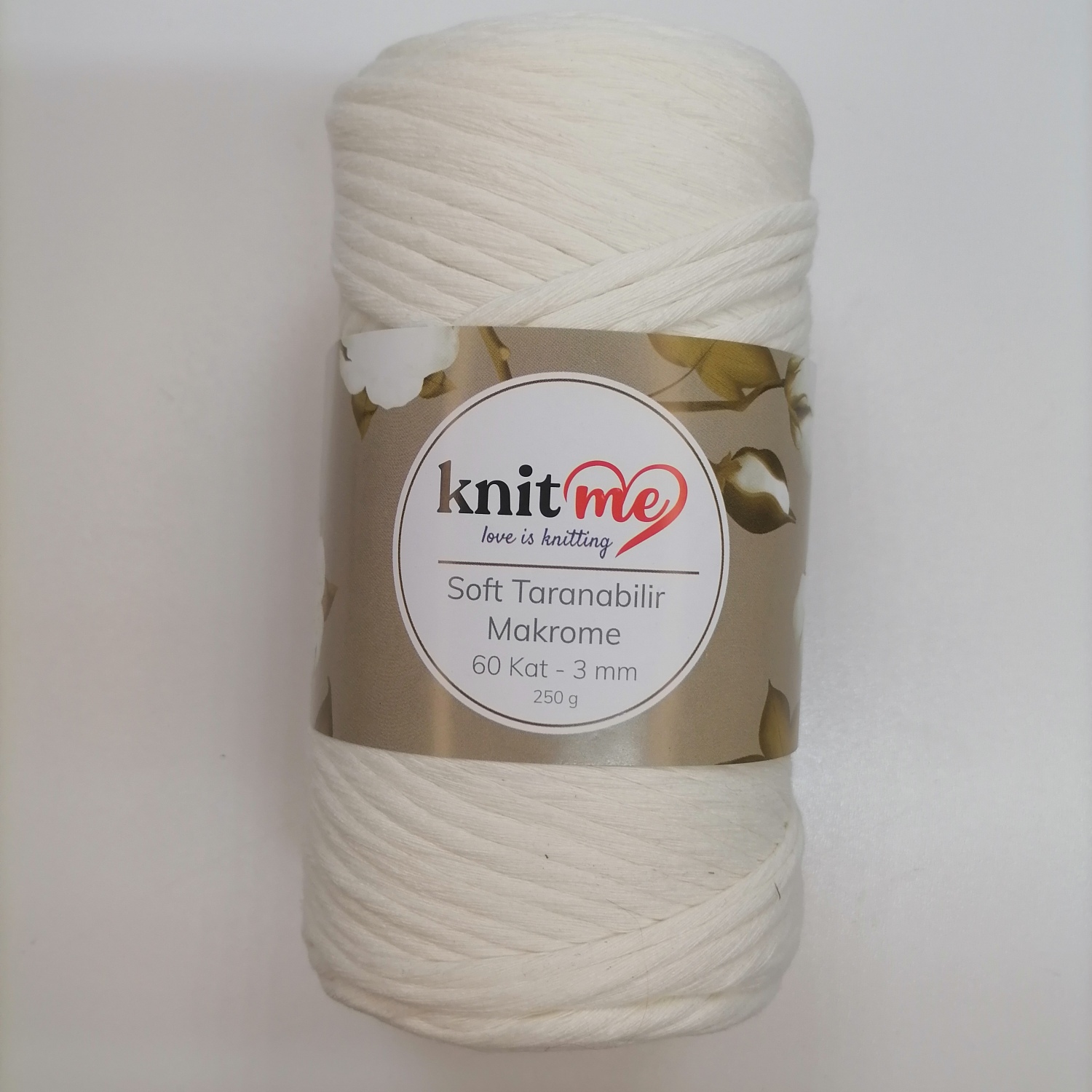 Soft Macrame 3 mm. Knit Me IC305 - молочный