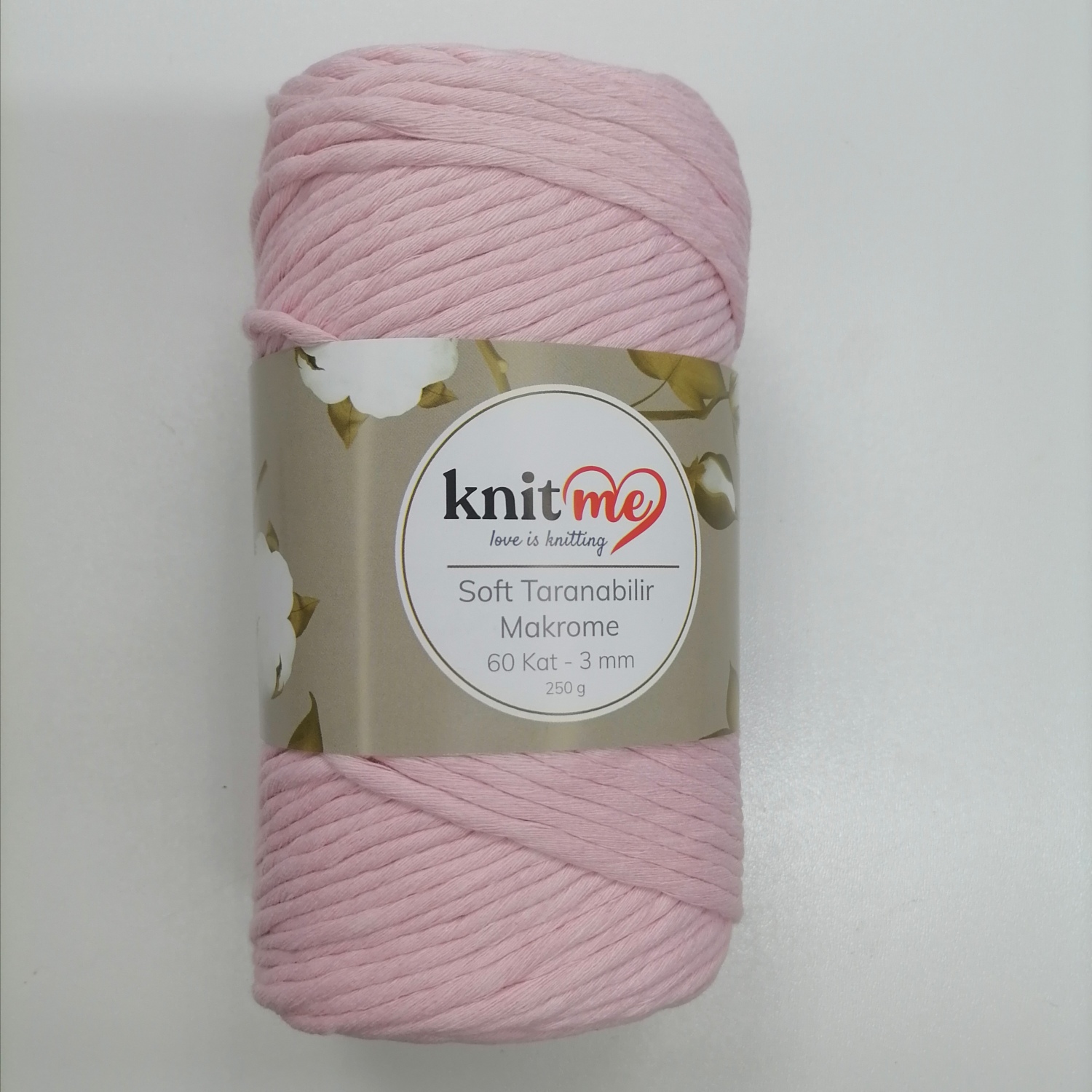 Soft Macrame 3 mm. Knit Me IC9406 - св.розовый