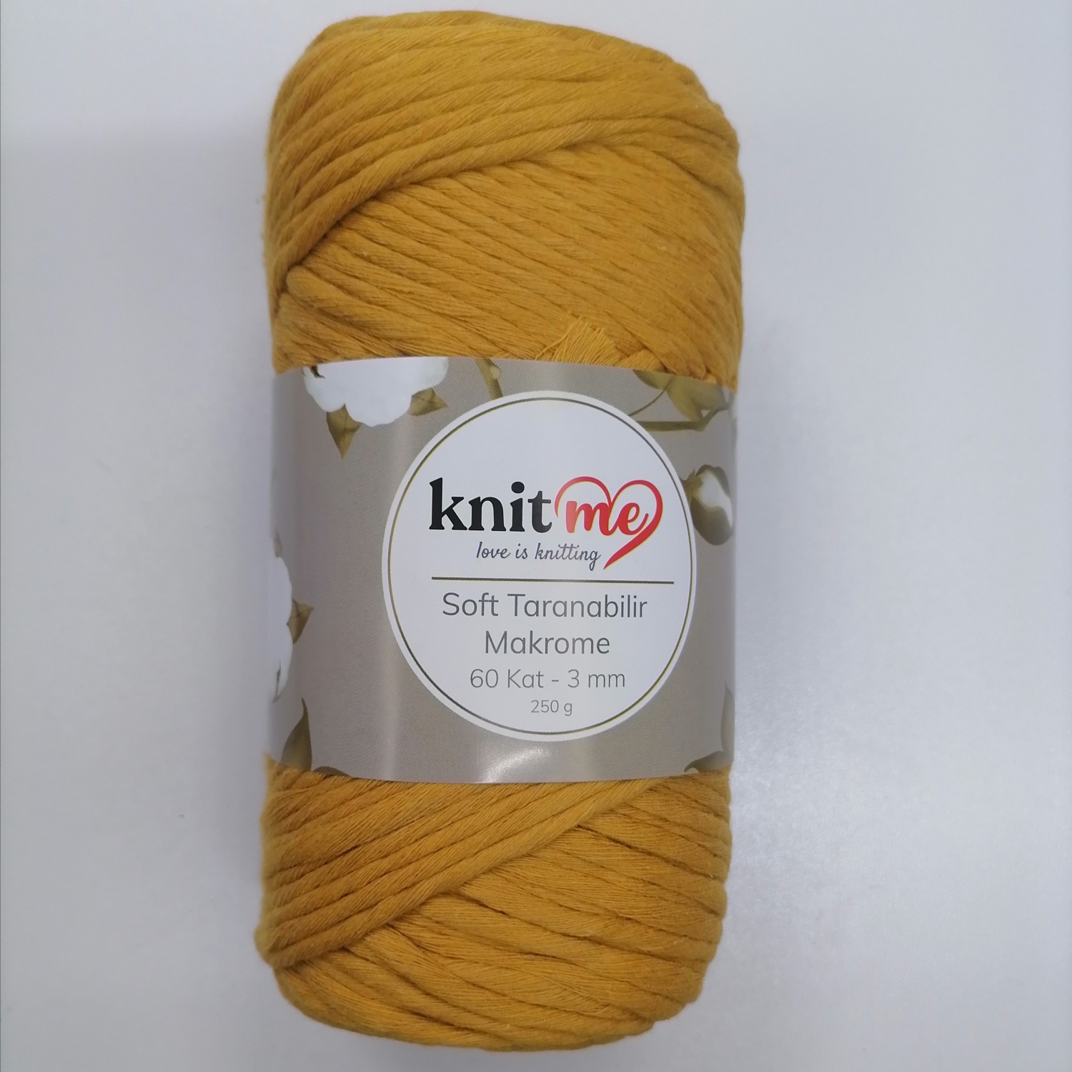 Soft Macrame 3 mm. Knit Me KA10404 - горчица