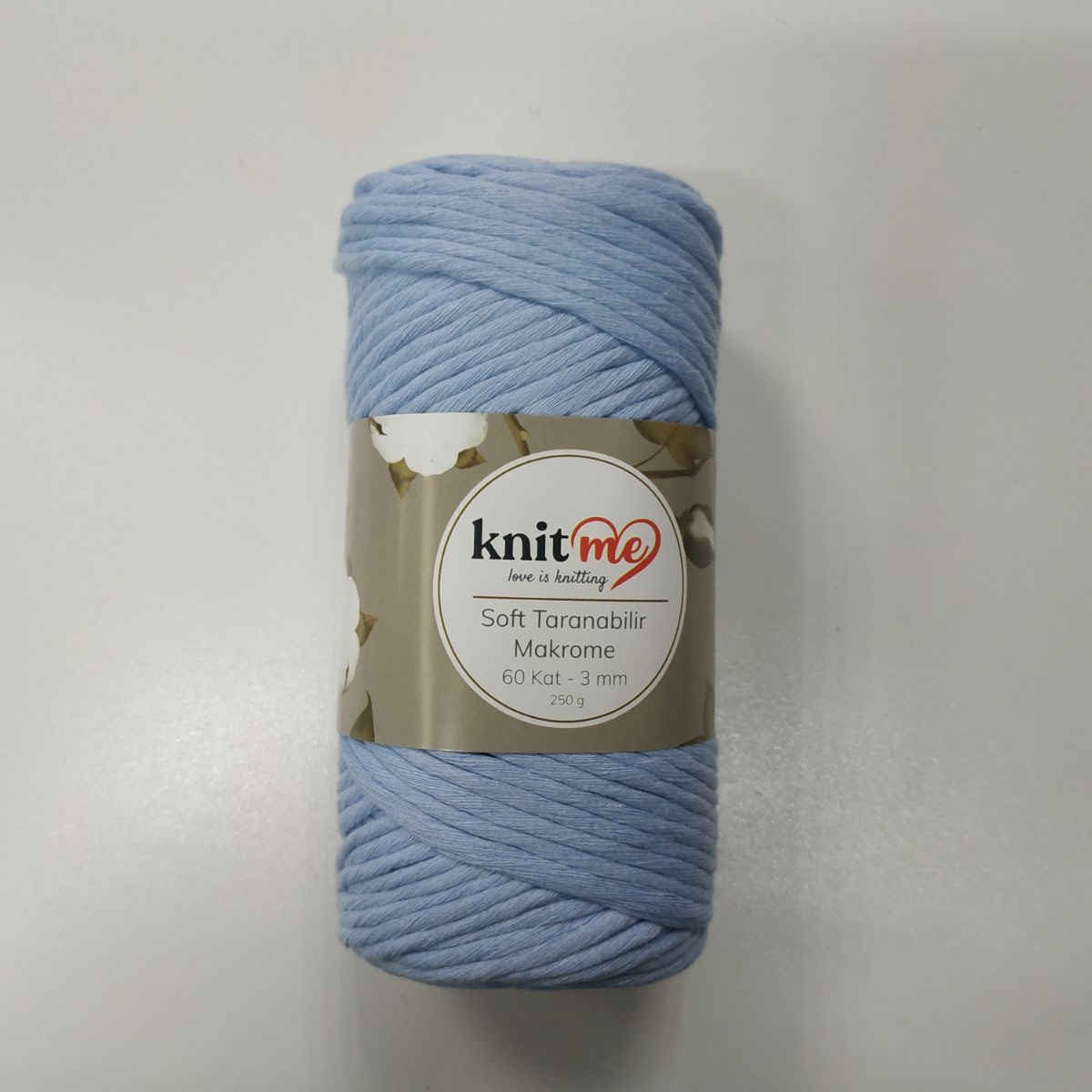 Soft Macrame 3 mm. Knit Me IC9604 - св.голубой