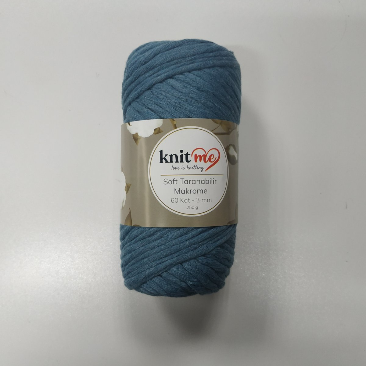 Soft Macrame 3 mm. Knit Me IC205 - джинс