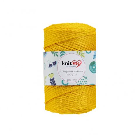 XL Polyester Makrome (XL Полиэстер Макраме) Knit Me 1607 - желтый