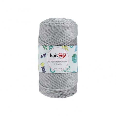 XL Polyester Makrome (XL Полиэстер Макраме) Knit Me 1636 - св.серый