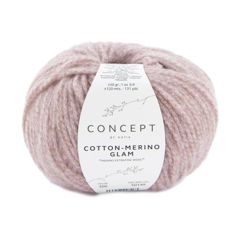 KATIA CONCEPT COTTON-MERINO GLAM 300 - роза