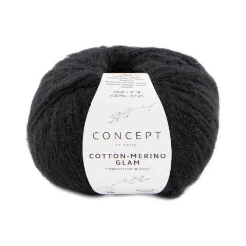 KATIA CONCEPT COTTON-MERINO GLAM  306 - черный