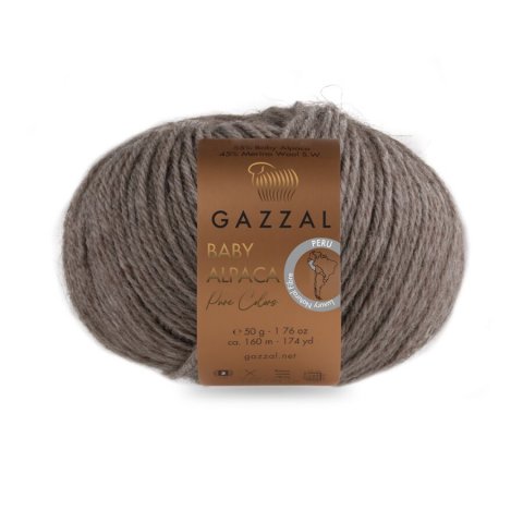 BABY ALPACA PURE COLOR 50( БЭБИ АЛЬПАКА ПУР КОЛОР 50 ) 6454 -СЕРО-БЕЖЕВЫЙ