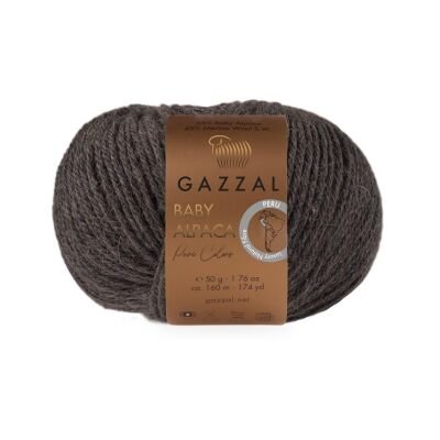 BABY ALPACA PURE COLOR 50 (БЭБИ АЛЬПАКА ПУР КОЛОР 50) 6461 - ГОРЬКИЙ ШОКОЛАД