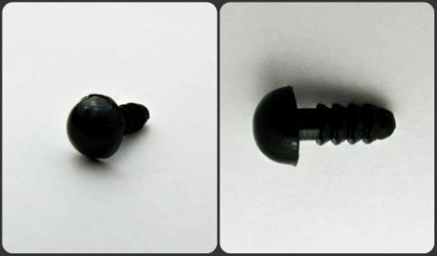 Глазик-носик с винтом ( 1 шт.) круглый 8 мм черный купить в Беларуси