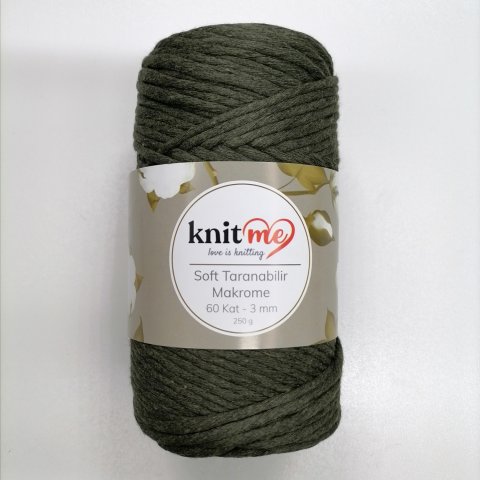 Soft Macrame 3 mm. Knit Me IC9405 - темно-зеленый