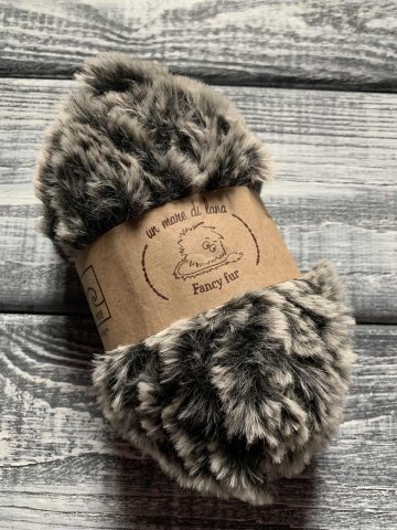 Wool Sea Fancy fur (Море шерсти Фанси фе ) 9991 - черно-серый меланж купить с доставкой по Беларуси