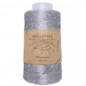 PAILLETTES 100 WS 646 - СЕРЕБРО-КРИСТАЛЛ