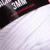 MACRAME CORD 3MM (МАКРАМЕ КОРД 3ММ ЯРНАРТ) 751 - белый