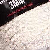 MACRAME CORD 3MM (МАКРАМЕ КОРД 3ММ ЯРНАРТ) 752 - жемчужный