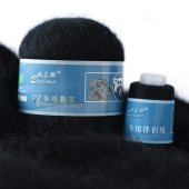 LONG MINK WOOL LING RONG YUAN (ЛОНГ МИНК ВУЛ) 814 - черный  