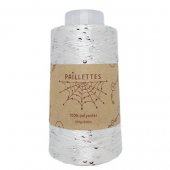 PAILLETTES 100 WS 01 SILVER - БЕЛЫЙ С СЕРЕБРОМ