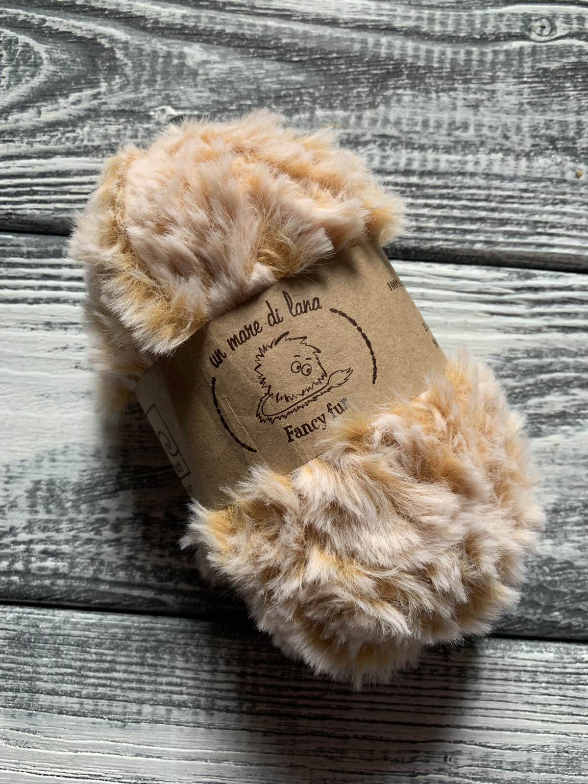 Wool Sea Fancy fur (Море шерсти Фанси фе ) 9995 - рыже-белый меланж купить в Минске с доставкой