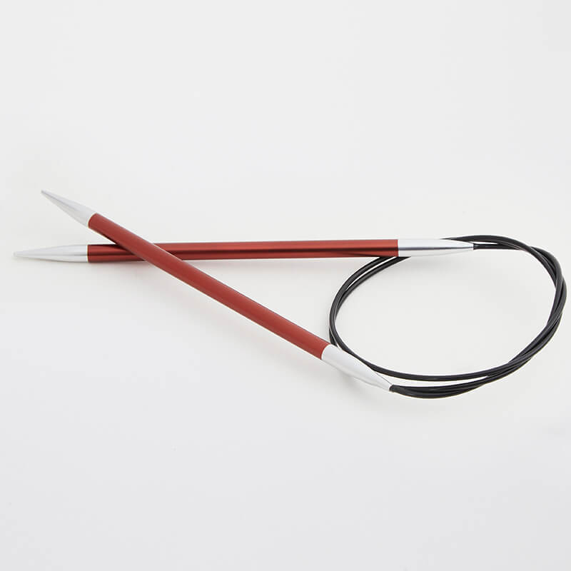 Круговые металлические спицы KnitPro Zing, 80 см. 5.5 мм. Арт.47132
